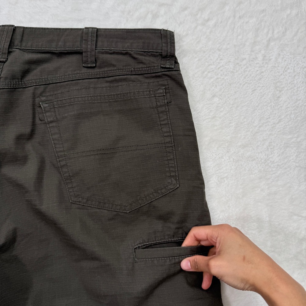 Wrangler‎ Workwear Pants Mens Olive Green Ripstop Utility Straight Leg - Picture 11 of 14